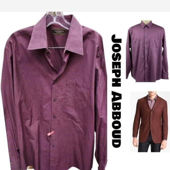 Joseph‎ Abboud plaid button down shirt L - Picture 1 of 9